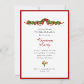 水彩ガーランドと弓クリスマスパーティー 案内状 (正面)