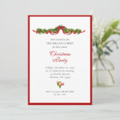 水彩ガーランドと弓クリスマスパーティー 案内状 (スタンド正面)