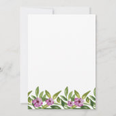 水彩ガーランドパープル結婚ズ婚約パーティ 招待状 (裏面)