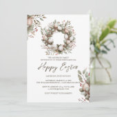 水彩ガーランド |イースターピクニック&エッグ狩り 招待状 (スタンド正面)