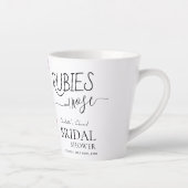 水彩ガーリー スクリプト ルビーローズ ブライダルシャワー カフェラテマグ (右)