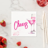 水彩ガールズガレンティンパーティー スタンダードカクテルナプキン (インサイチュ)