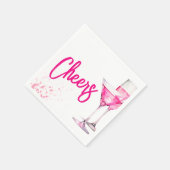 水彩ガールズガレンティンパーティー スタンダードカクテルナプキン (角)