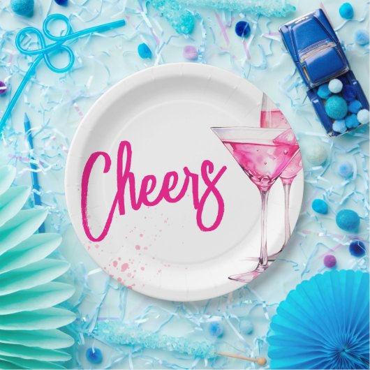 水彩ガールズガレンティンパーティー ペーパープレート (パーティー)