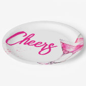 水彩ガールズガレンティンパーティー ペーパープレート (アングル)