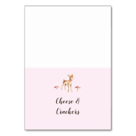 水彩ガールディアーマッシュルームビュッフェフードラベル テーブルナンバー