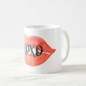 水彩キスXOXO コーヒーマグカップ (正面右)