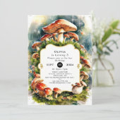 水彩キッズきのこ誕生日 招待状 (スタンド正面)