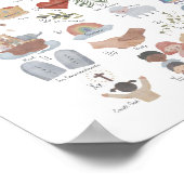 水彩キッズビブリックアルファベットポスター ポスター (角)