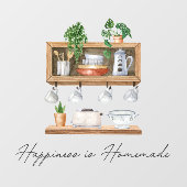 水彩キッチンアースボホ料理引用文 ウィンドウサイン (シート)