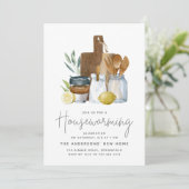 水彩キッチングッズ引っ越し祝いパーティーパーティー 招待状 (スタンド正面)