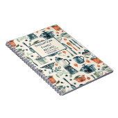 水彩キッチンツールパーソナライズされたレシピ ノートブック (右側)