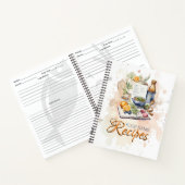 水彩キッチンレシピモダンクックブック ノートブック (内部)