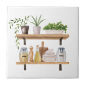 水彩キッチン器具スカンジナビアスタイル タイル (正面)