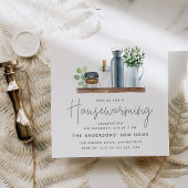 水彩キッチン棚引っ越し祝いパーティーパーティー 招待状