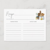 水彩キッチン用品レシピカード ポストカード (正面)