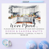 水彩キッチン移動した住所の変更 チラシ (シングル)