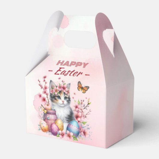 水彩キッテンイースターエッグ&フラワーズ –  フェイバーボックス (正面サイド)