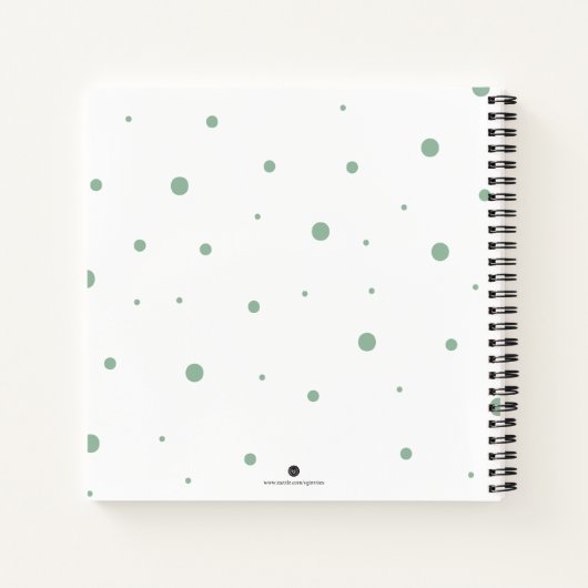 水彩キツネとホワイトカボチャのジャーナル ノートブック (裏面)