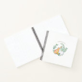 水彩キツネとホワイトカボチャのジャーナル ノートブック (内部)