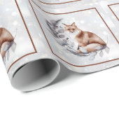 水彩キツネと雪の休日 ラッピングペーパー (ロールコーナー)