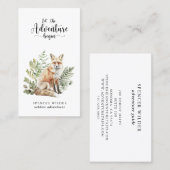 水彩キツネアドベンチャー自然ガイド 名刺 (正面/裏面)