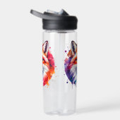 水彩キツネイラストレーション ウォーターボトル (右面)