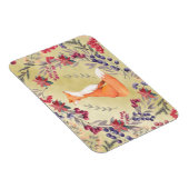 水彩キツネウィンターベリー金ゴールド マグネット (右側)