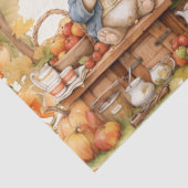 水彩キツネカボチャと秋の葉のデコページ 薄葉紙 (詳細)