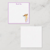 水彩キツネサンキューノートカード ノートカード (正面/裏面)