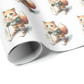 水彩キツネスキー ラッピングペーパー (ロールコーナー)