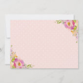 水彩キツネトライバルボホフローラ誕生日写真 招待状 (裏面)