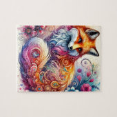 水彩キツネパズル ジグソーパズル (横)