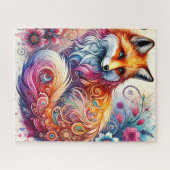 水彩キツネパズル ジグソーパズル (横)