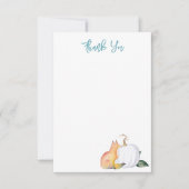 水彩キツネ及びカボチャサンキューカード サンキューカード (正面)