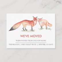 水彩キツネ新宅引っ越しのお知らせ