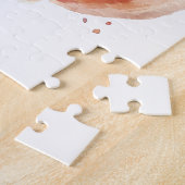 水彩キツネ秋動物離れ名前をカスタムするキッズ ジグソーパズル (側面)