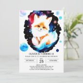 水彩キツネ誕生日アドベンチャー 招待状 (スタンド正面)