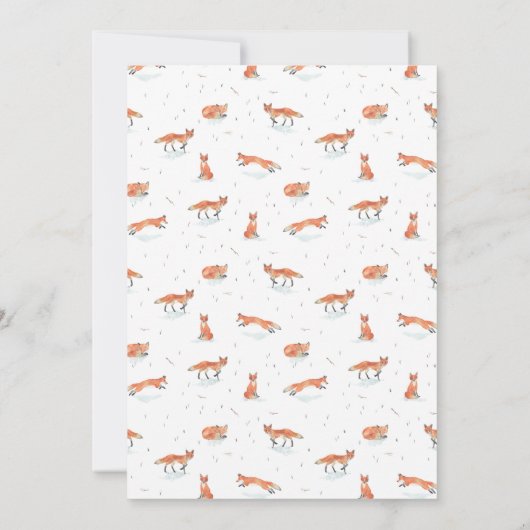 水彩キツネ誕生発表 案内状 (裏面)