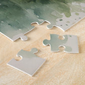 水彩キツネ鮮やか林自然愛好家 ジグソーパズル (側面)