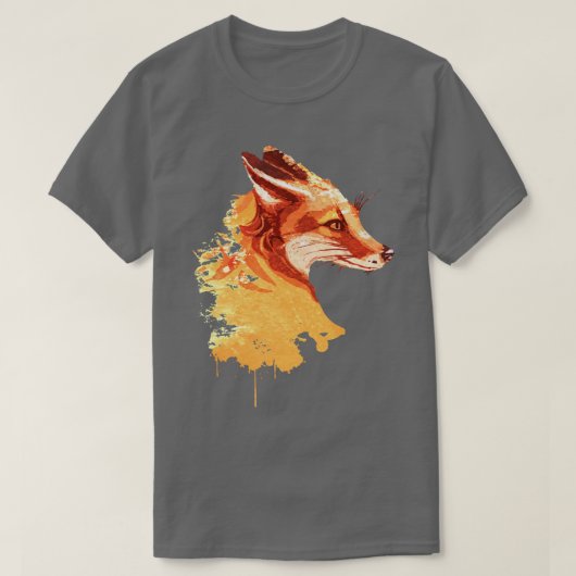 水彩キツネ Tシャツ (デザイン正面)