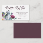 水彩キティ猫おむつラッフル エンクロージャーカード (正面/裏面)