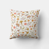 水彩キノコと花 クッション (裏面)