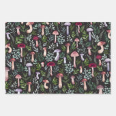 水彩キノコイラストレーション  ラッピングペーパーシート (正面3)