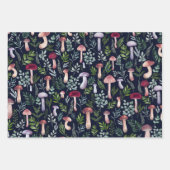 水彩キノコイラストレーション  ラッピングペーパーシート (正面)