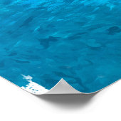 水彩キプロスカラフル海岸線 ポスター (角)