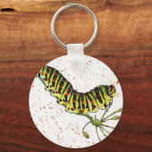 水彩キャタピラーキーチェーン キーホルダー (正面)