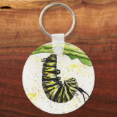 水彩キャタピラーキーチェーン キーホルダー (正面)