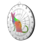 水彩キャットシルエット ダーツボード (正面右)