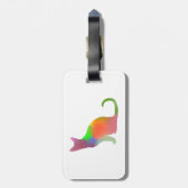 水彩キャットシルエット ラゲッジタグ (裏面縦)